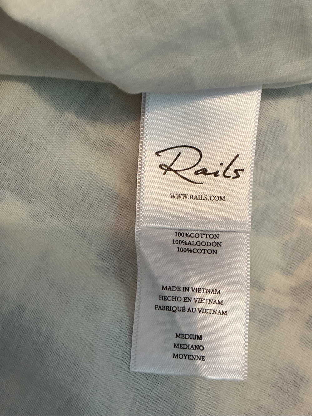 Rails Blue Floral Tie-Neck Smocked Mini Dress - Picture 8 of 10